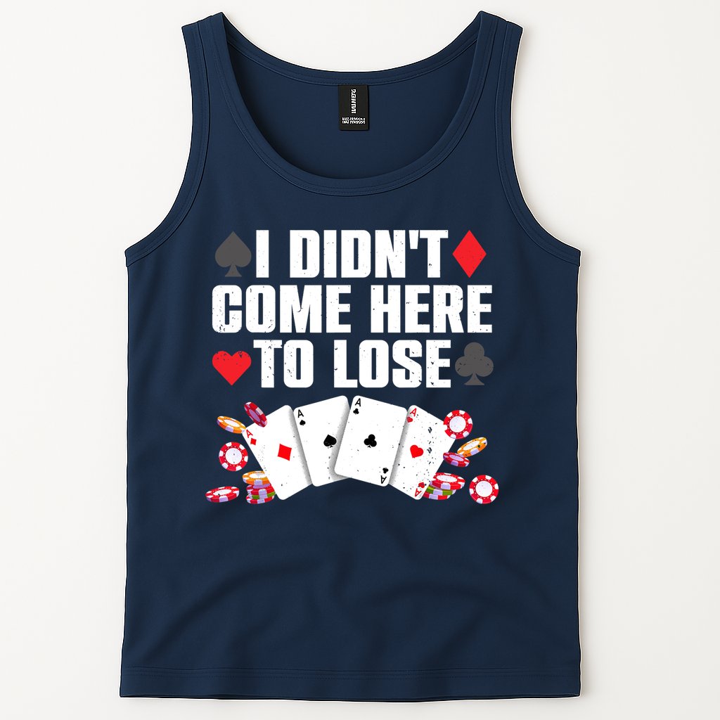 Cool Poker Player Art Casino Lover Gamblers Tank Top