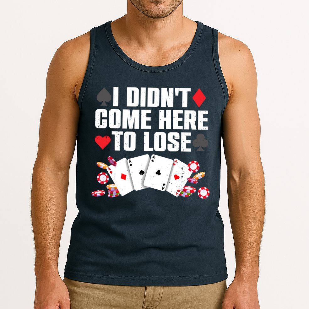 Cool Poker Player Art Casino Lover Gamblers Tank Top