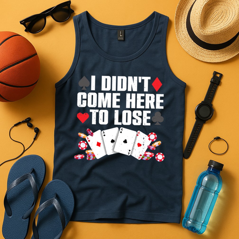Cool Poker Player Art Casino Lover Gamblers Tank Top