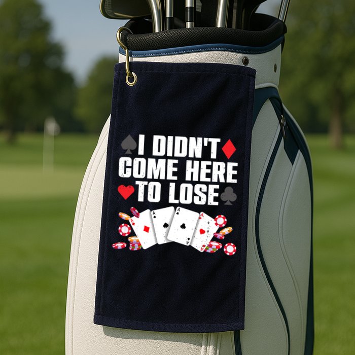 Cool Poker Player Art Casino Lover Gamblers Golf Towel