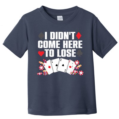 Cool Poker Player Art Casino Lover Gamblers Toddler T-Shirt