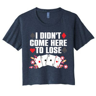 Cool Poker Player Art Casino Lover Gamblers Crop Top