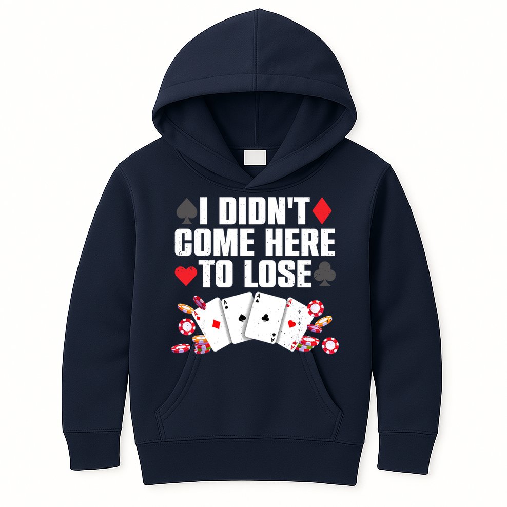 Cool Poker Player Art Casino Lover Gamblers Kids Hoodie