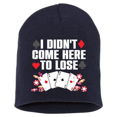 Cool Poker Player Art Casino Lover Gamblers Short Acrylic Beanie
