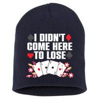 Cool Poker Player Art Casino Lover Gamblers Short Acrylic Beanie