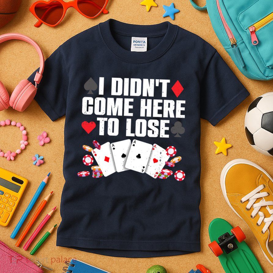 Cool Poker Player Art Casino Lover Gamblers Kids T-Shirt