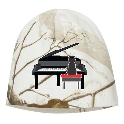 Cat Playing Piano Music Lover Funny T Kati - Camo Knit Beanie