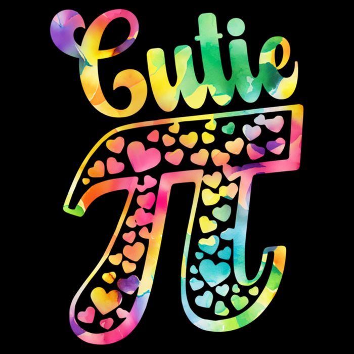 Cutie Pie Pi Day 3 14 Pi Number Symbol Math Science Tie Dye Gift 7-Panel Snapback Hat