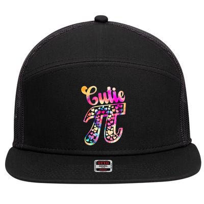 Cutie Pie Pi Day 3 14 Pi Number Symbol Math Science Tie Dye Gift 7 Panel Mesh Trucker Snapback Hat