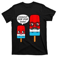 Coolest Pop Pop Ever Grandfather Popsicle Ice Cream T-Shirt