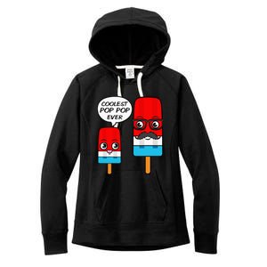 Coolest Pop Pop Ever Grandfather Popsicle Ice Cream Women's Fleece Hoodie