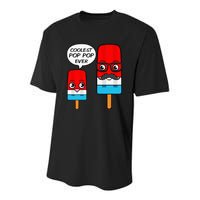 Coolest Pop Pop Ever Grandfather Popsicle Ice Cream Youth Performance Sprint T-Shirt