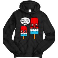 Coolest Pop Pop Ever Grandfather Popsicle Ice Cream Tie Dye Hoodie