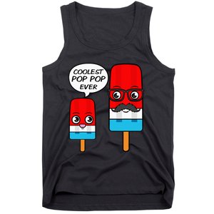 Coolest Pop Pop Ever Grandfather Popsicle Ice Cream Tank Top