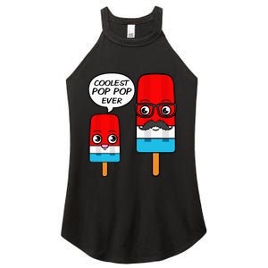 Coolest Pop Pop Ever Grandfather Popsicle Ice Cream Women's Perfect Tri Rocker Tank