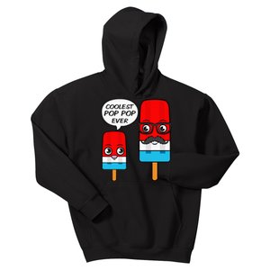 Coolest Pop Pop Ever Grandfather Popsicle Ice Cream Kids Hoodie