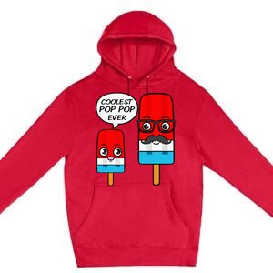 Coolest Pop Pop Ever Grandfather Popsicle Ice Cream Premium Pullover Hoodie