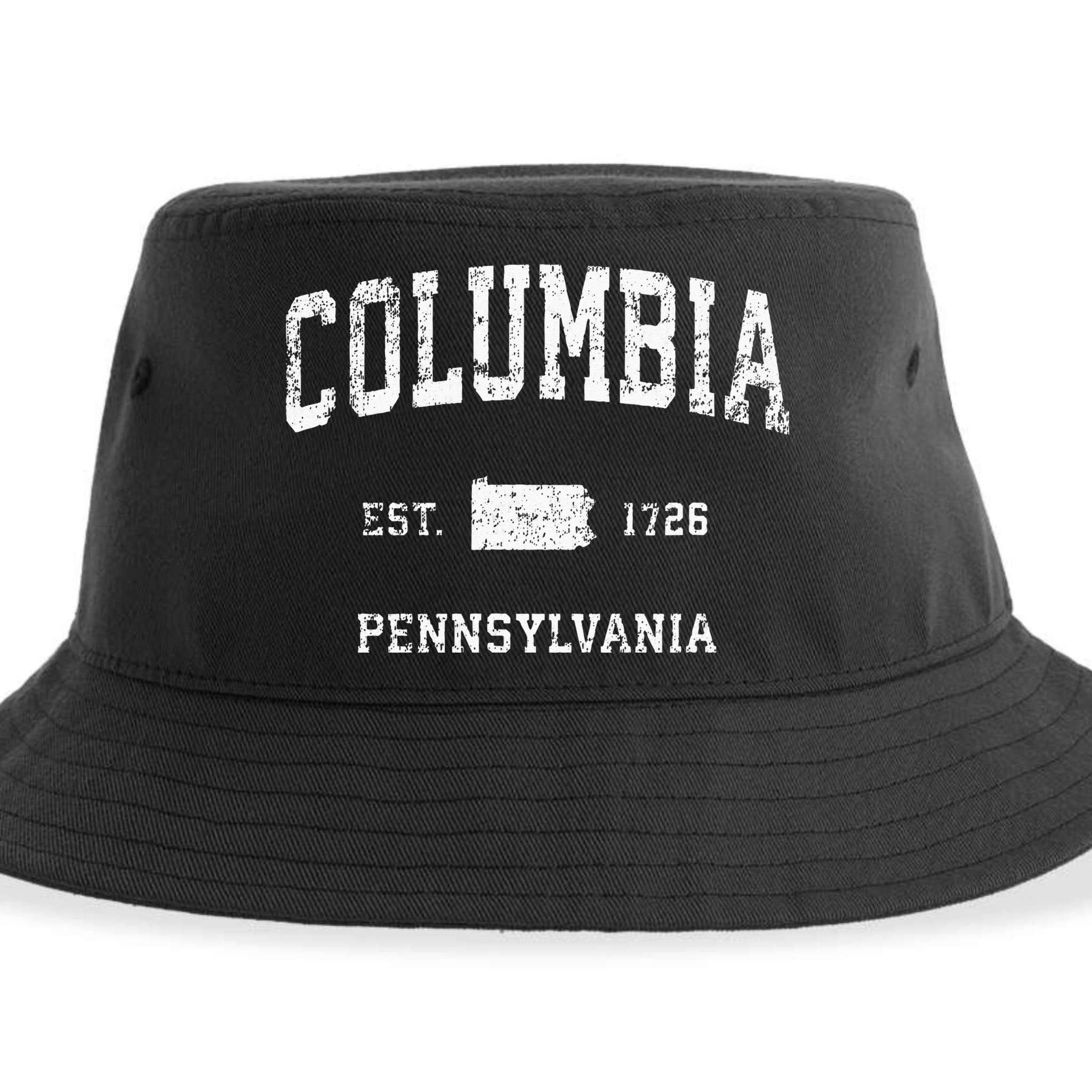 Columbia Pennsylvania PA Vintage Athletic Sports Design Sustainable Bucket Hat
