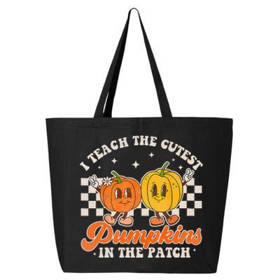 Cute Pumpkin Patch Teacher Retro Fall Classroom 25L Jumbo Tote