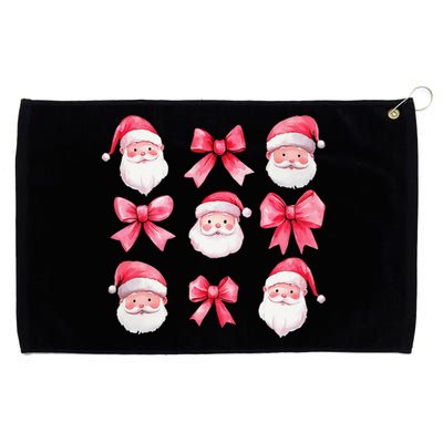 Cute Preppy Pin.K Bow Santa Claus Girly Christmas Girl Women Grommeted Golf Towel