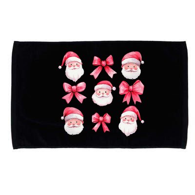 Cute Preppy Pin.K Bow Santa Claus Girly Christmas Girl Women Microfiber Hand Towel