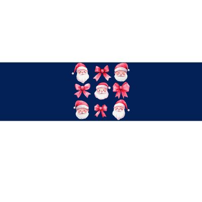 Cute Preppy Pin.K Bow Santa Claus Girly Christmas Girl Women Bumper Sticker