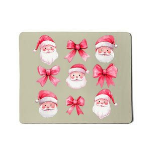 Cute Preppy Pin.K Bow Santa Claus Girly Christmas Girl Women Mousepad