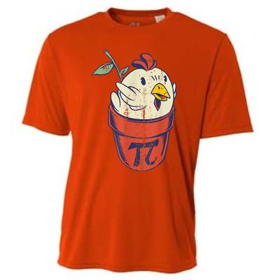 Chicken Pot PI Day Math Funny Teacher Cooling Performance Crew T-Shirt