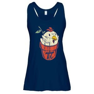 Chicken Pot PI Day Math Funny Teacher Ladies Essential Flowy Tank