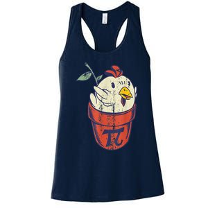 Chicken Pot PI Day Math Funny Teacher Women's Racerback Tank