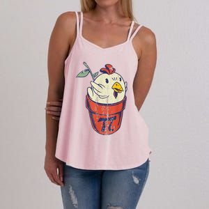 Chicken Pot PI Day Math Funny Teacher Women's Strappy Tank