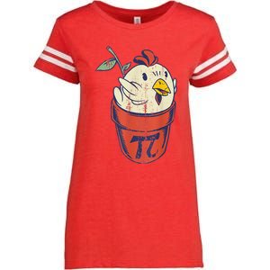 Chicken Pot PI Day Math Funny Teacher Enza Ladies Jersey Football T-Shirt