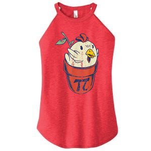 Chicken Pot PI Day Math Funny Teacher Women's Perfect Tri Rocker Tank