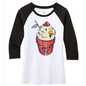 Chicken Pot PI Day Math Funny Teacher Women's Tri-Blend 3/4-Sleeve Raglan Shirt