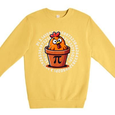 Chicken Pot Pi Day Math Teacher Premium Crewneck Sweatshirt