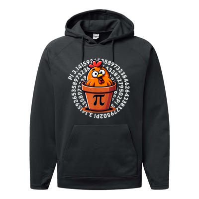 Chicken Pot Pi Day Math Teacher Performance Fleece Hoodie