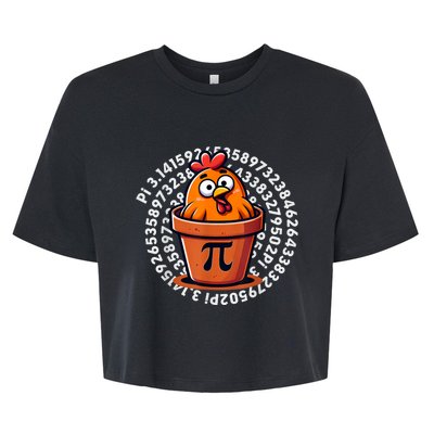 Chicken Pot Pi Day Math Teacher Bella+Canvas Jersey Crop Tee