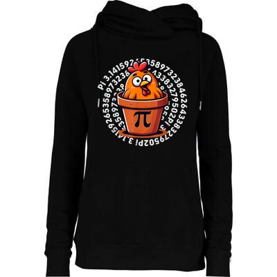 Chicken Pot Pi Day Math Teacher Womens Funnel Neck Pullover Hood