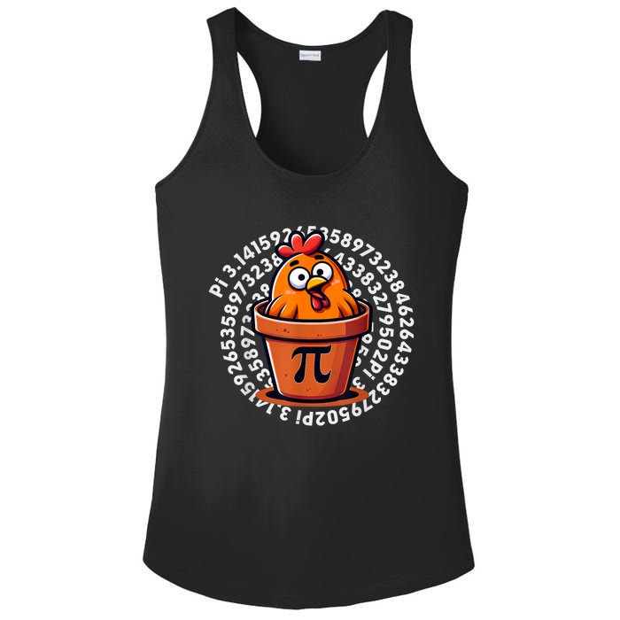 Chicken Pot Pi Day Math Teacher Ladies PosiCharge Competitor Racerback Tank