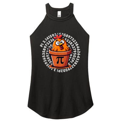 Chicken Pot Pi Day Math Teacher Women’s Perfect Tri Rocker Tank