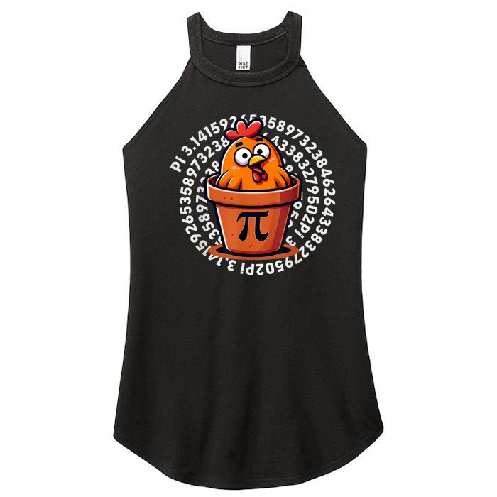 Chicken Pot Pi Day Math Teacher Women's Perfect Tri Rocker Tank