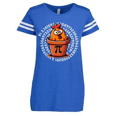 Chicken Pot Pi Day Math Teacher Enza Ladies Jersey Football T-Shirt