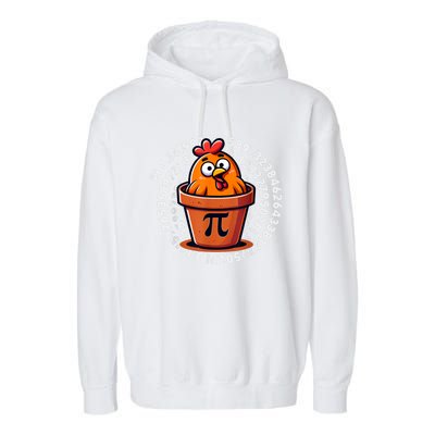 Chicken Pot Pi Day Math Teacher Garment-Dyed Fleece Hoodie