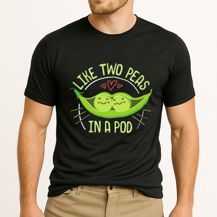Cute Pea Pod Like Two Peas In A Pod Idiom Performance Shirt