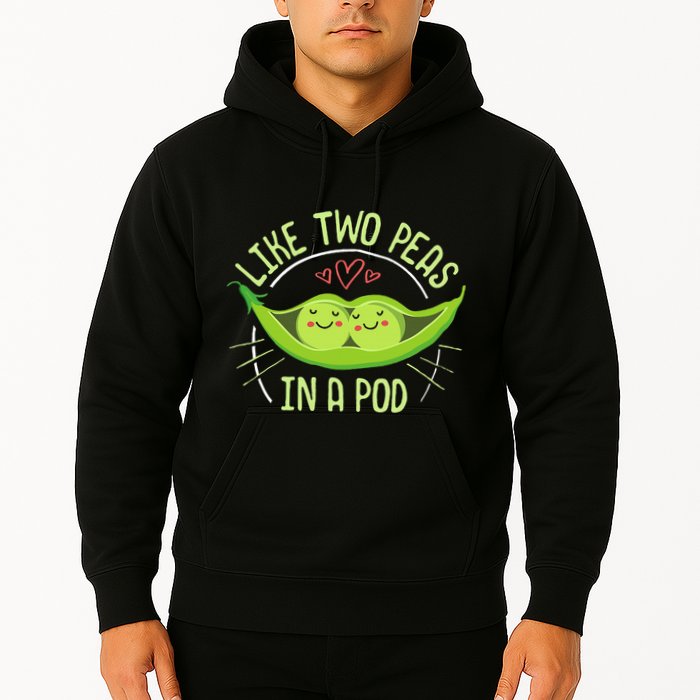Cute Pea Pod Like Two Peas In A Pod Idiom Hoodie