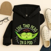Cute Pea Pod Like Two Peas In A Pod Idiom Hoodie