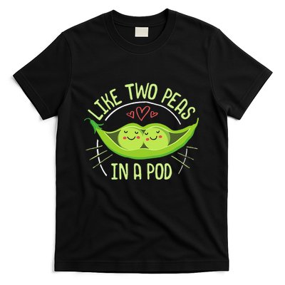Cute Pea Pod Like Two Peas In A Pod Idiom T-Shirt