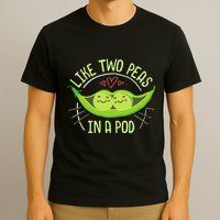 Cute Pea Pod Like Two Peas In A Pod Idiom T-Shirt