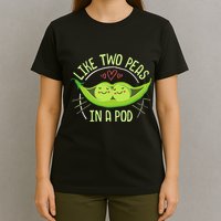 Cute Pea Pod Like Two Peas In A Pod Idiom T-Shirt