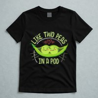 Cute Pea Pod Like Two Peas In A Pod Idiom T-Shirt